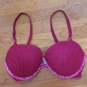Victoria's Secret PINK Deep Red Burgundy Bra 36DD